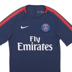 NIKE Mens Blue & Red Paris Saint-Germain Football Shirt S Short Sleeve Crew Neck