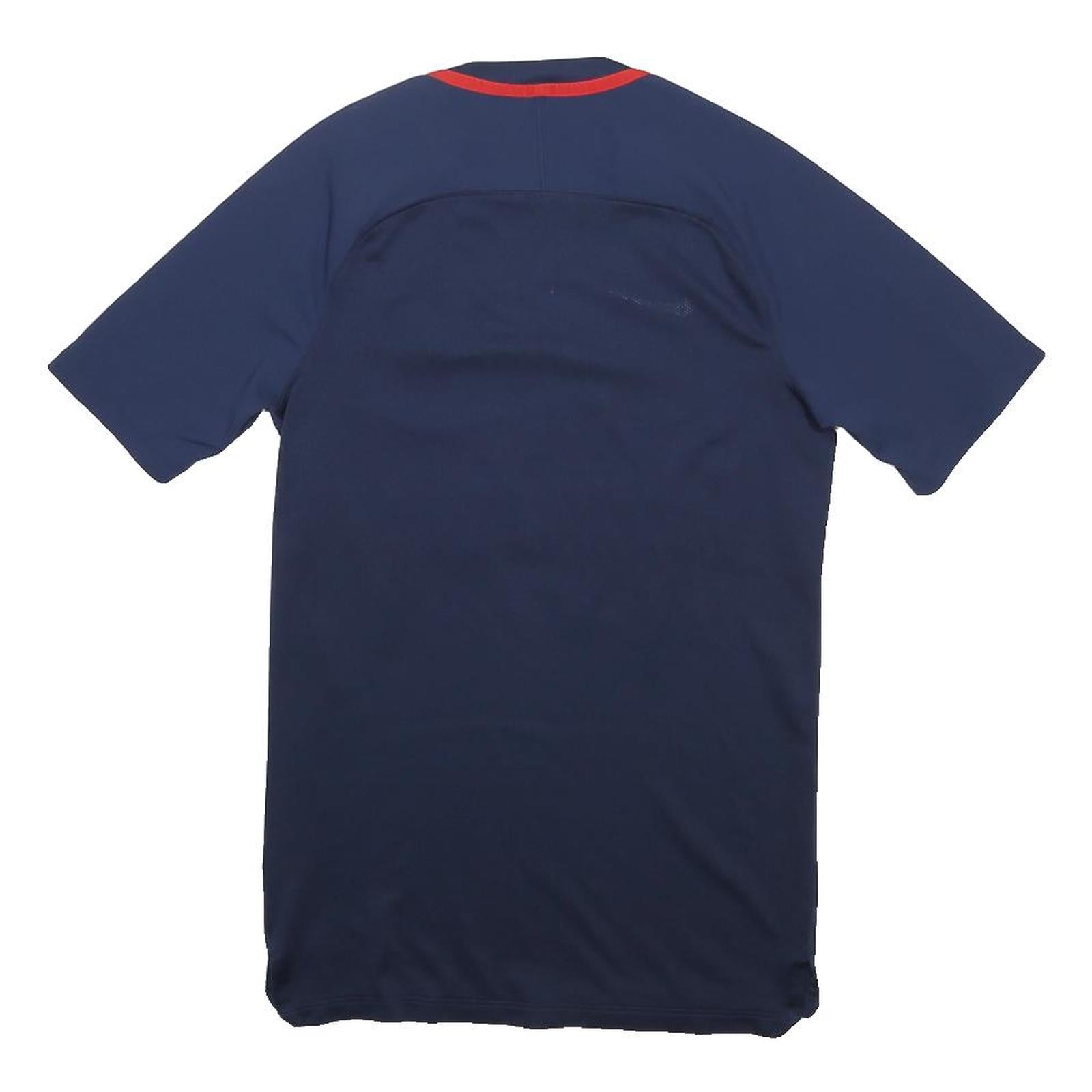 NIKE Mens Blue & Red Paris Saint-Germain Football Shirt S Short Sleeve Crew Neck