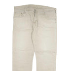 CARHARTT Mens Beige Regular Fit Straight Denim W40 L32 Workwear Zip Fly Jeans