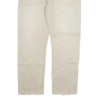 CARHARTT Mens Beige Regular Fit Straight Denim W40 L32 Workwear Zip Fly Jeans