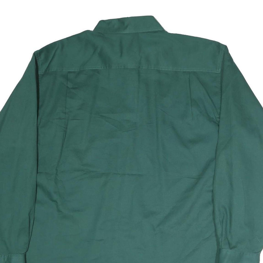 LEE Mens Green Cotton Shirt L Button Down Collar Long Sleeve Casual