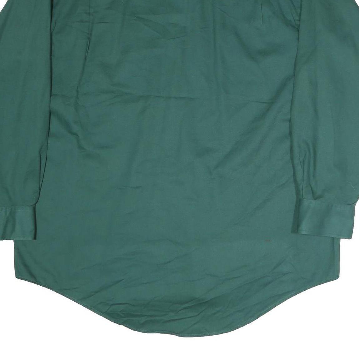 LEE Mens Green Cotton Shirt L Button Down Collar Long Sleeve Casual