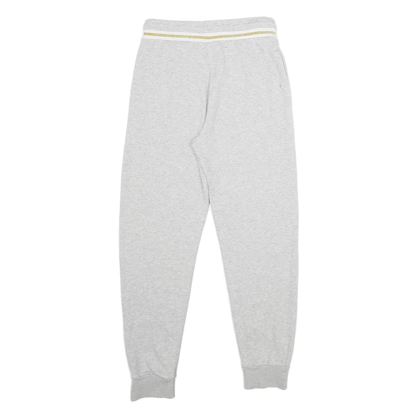 FILA Womens Joggers Grey & Gold Slim Tapered S W28 L29 Casual Cotton Blend