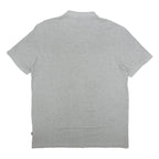 PUMA Mens Grey Short Sleeve Plain Polo Shirt L Cotton Blend Casual Sport