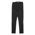 LEVI'S 721 Womens Jeans Black Slim Skinny Denim Medium W26 L30 Stylish Zip