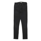 LEVI'S 721 Womens Jeans Black Slim Skinny Denim Medium W26 L30 Stylish Zip