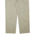 DICKIES Mens Cotton Blend Beige Regular Fit Straight Leg Trousers W40 L30