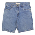 FADED GLORY Mens Blue Denim Relaxed Fit Shorts L W36 Cotton Blend Casual Summer