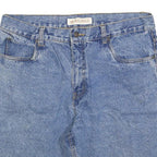 FADED GLORY Mens Blue Denim Relaxed Fit Shorts L W36 Cotton Blend Casual Summer