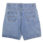 FADED GLORY Mens Blue Denim Relaxed Fit Shorts L W36 Cotton Blend Casual Summer