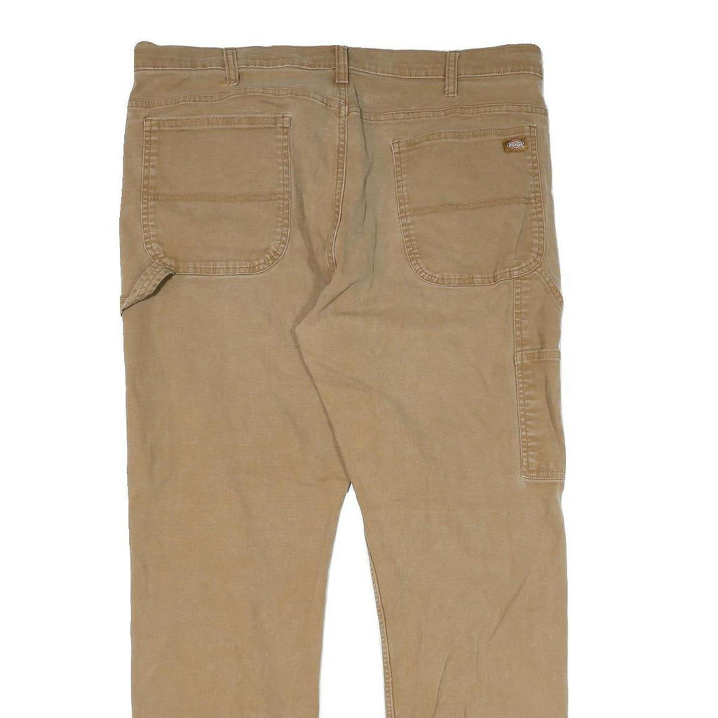 DICKIES Mens Beige Regular Fit Straight Denim Jeans W40 L32 Durable Workwear