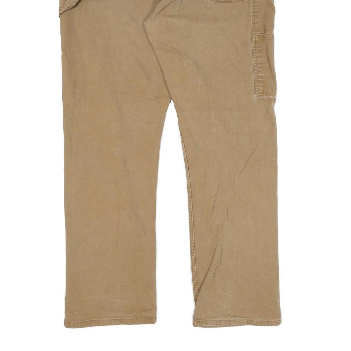 DICKIES Mens Beige Regular Fit Straight Denim Jeans W40 L32 Durable Workwear