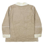 NORTHERN REFLECTIONS Womens Beige Paisley Button Jacket XL Polyester Blend