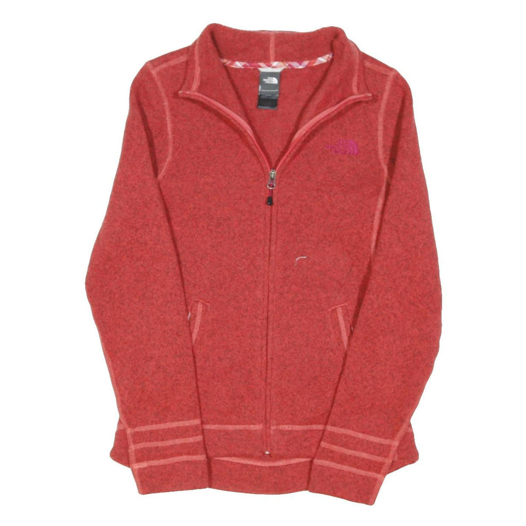 THE NORTH FACE Womens Red Jacket S Polyester Blend Plain Zip Outdoor Casual