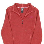 THE NORTH FACE Womens Red Jacket S Polyester Blend Plain Zip Outdoor Casual