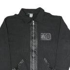 ATHLETIC SPORT Mens Black Outdoor Zip Jacket M Polyester Blend Woven Plain