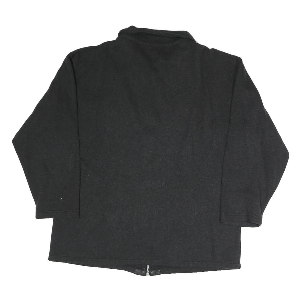 ATHLETIC SPORT Mens Black Outdoor Zip Jacket M Polyester Blend Woven Plain