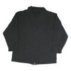 ATHLETIC SPORT Mens Black Outdoor Zip Jacket M Polyester Blend Woven Plain