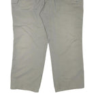 EDMONTE Mens Cotton Blend Beige Regular Fit Straight Leg Trousers W44 L30 Zip