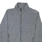 CALVIN KLEIN Mens Grey Nylon Jacket S Plain Zip Casual Lightweight Outerwear