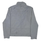 CALVIN KLEIN Mens Grey Nylon Jacket S Plain Zip Casual Lightweight Outerwear