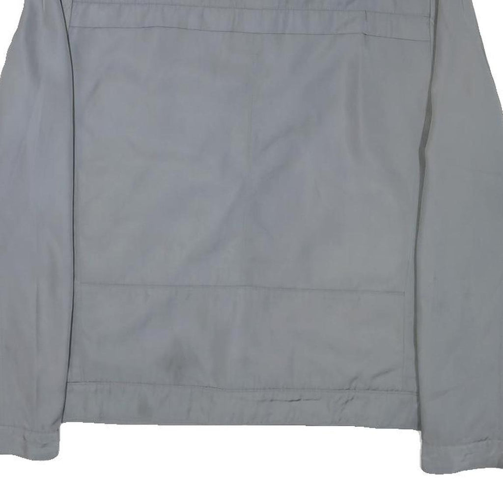 CALVIN KLEIN Mens Grey Nylon Jacket S Plain Zip Casual Lightweight Outerwear