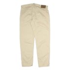 CALVIN KLEIN JEANS Mens Cotton Blend Beige Regular Fit Straight Trousers W38 L30