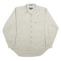 ALEXANDER JULIAN Mens Beige Cotton Shirt L Casual Button Pocket Long Sleeve