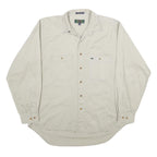 ALEXANDER JULIAN Mens Beige Cotton Shirt L Casual Button Pocket Long Sleeve