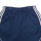 ADIDAS Mens Navy Blue Sports Shorts L W26 Polyester Blend Comfortable Fit