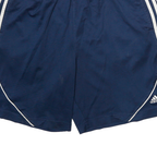 ADIDAS Mens Navy Blue Sports Shorts L W26 Polyester Blend Comfortable Fit