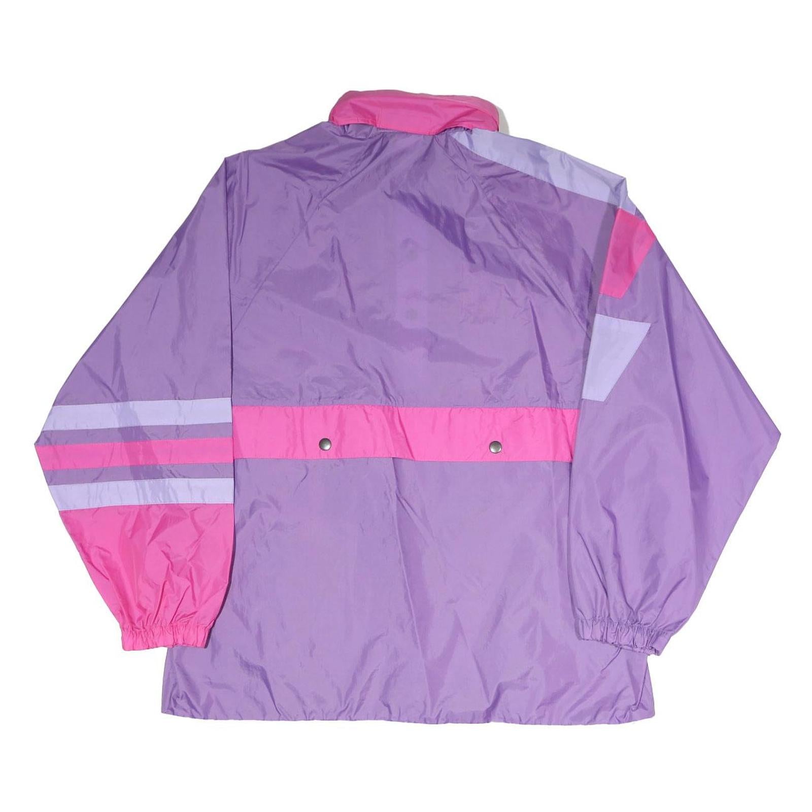 RODEO Womens Purple & Pink Colourblock Jacket M Polyester Blend Button Closure