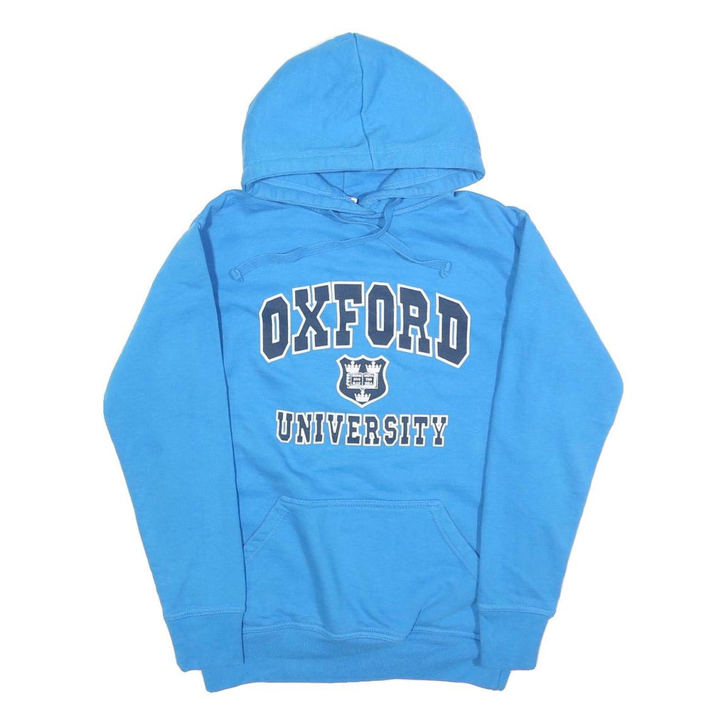 Mens Blue Oxford University Pullover Hoodie S Cotton Blend Casual