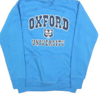 Mens Blue Oxford University Pullover Hoodie S Cotton Blend Casual