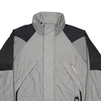 Ralph Lauren Mens Grey & Black Nylon Zip Jacket S Outdoor Plain Lightweight