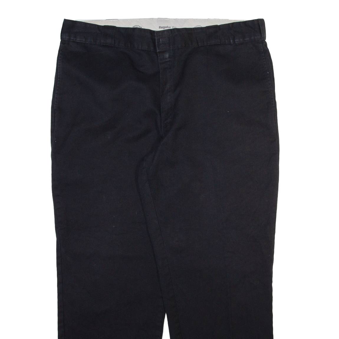 DICKIES Mens Trousers Black Regular Straight W40 L30