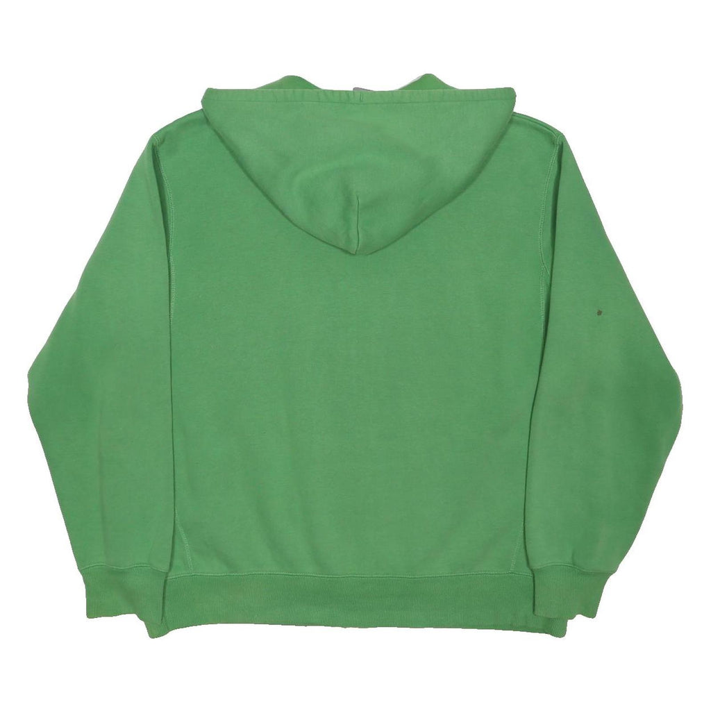NIKE Mens Green Zip Up Hoodie 2XL Classic Cotton Blend Casualwear