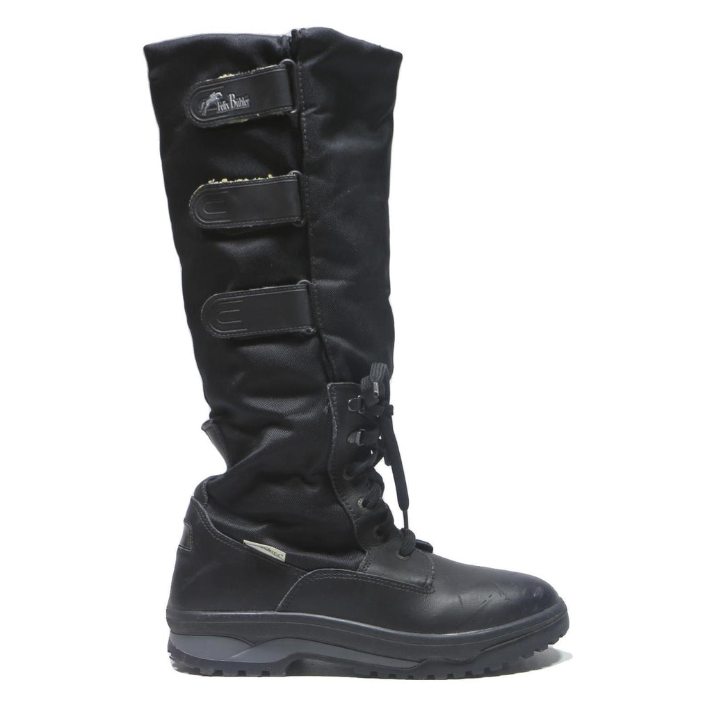 FELIX BUHLER Mens Black Lace-Up High Boots Polyester Blend UK 10 Winter Footwear