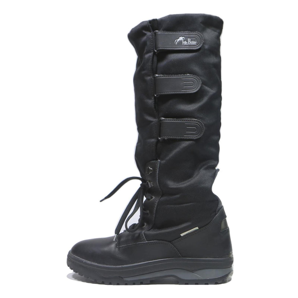 FELIX BUHLER Mens Black Lace-Up High Boots Polyester Blend UK 10 Winter Footwear