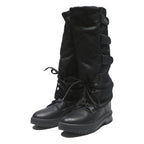 FELIX BUHLER Mens Black Lace-Up High Boots Polyester Blend UK 10 Winter Footwear