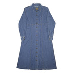 LIZ CLAIBORNE Womens Blue Denim Shirt Dress Cotton Long Sleeve Midi Size M