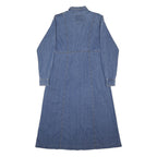 LIZ CLAIBORNE Womens Blue Denim Shirt Dress Cotton Long Sleeve Midi Size M