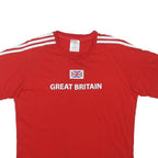 ADIDAS Mens Red & White Great Britain Graphic T-Shirt M Short Sleeve Crew Neck