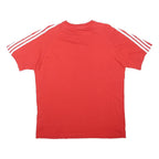 ADIDAS Mens Red & White Great Britain Graphic T-Shirt M Short Sleeve Crew Neck