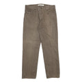 LEE Mens Regular Fit Straight Cotton Jeans Brown W34 L30 Classic Zip Closure