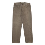 LEE Mens Regular Fit Straight Cotton Jeans Brown W34 L30 Classic Zip Closure