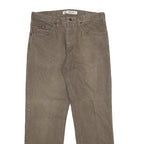 LEE Mens Regular Fit Straight Cotton Jeans Brown W34 L30 Classic Zip Closure