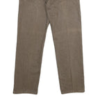 LEE Mens Regular Fit Straight Cotton Jeans Brown W34 L30 Classic Zip Closure