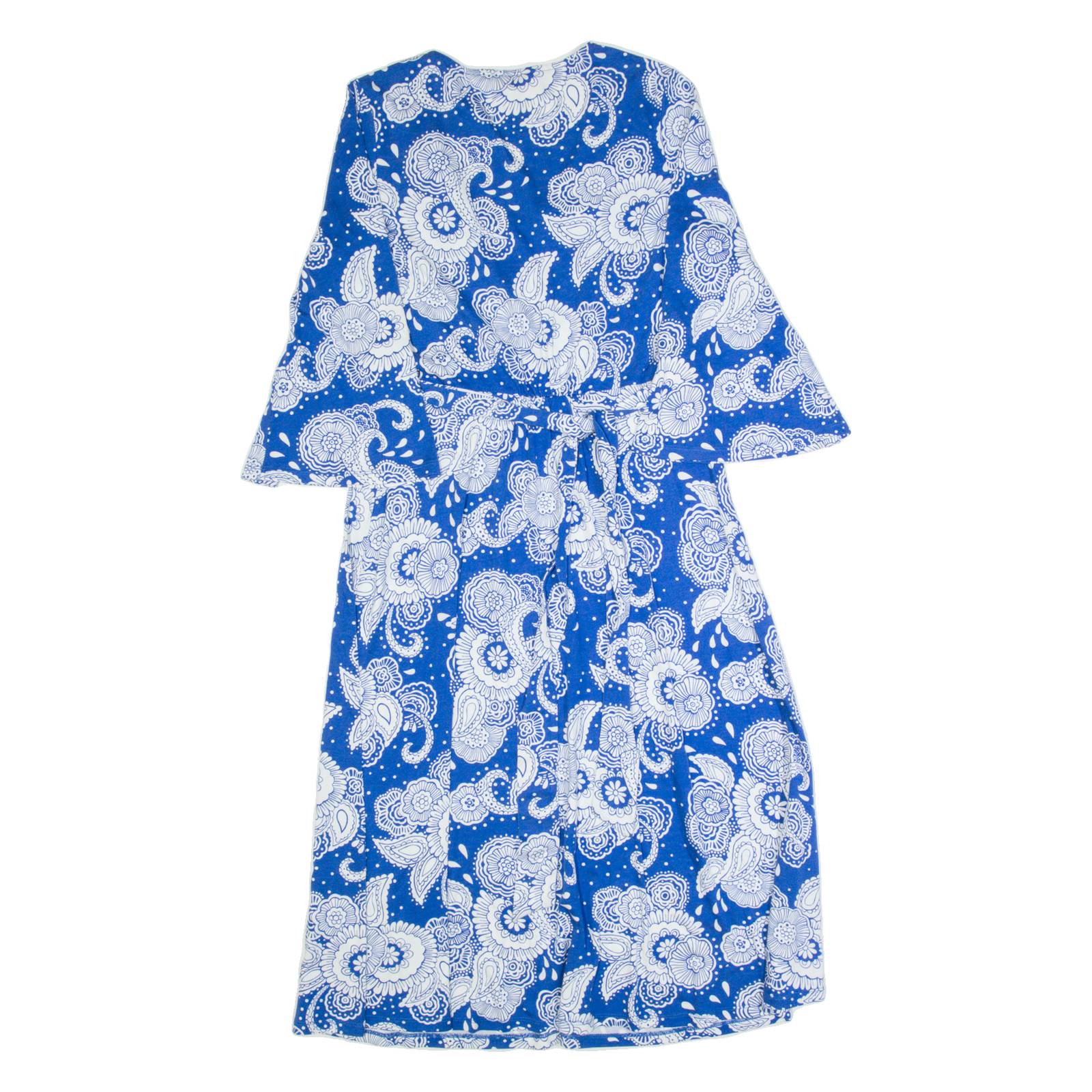 BODEN Womens A-Line Dress Blue Paisley Knee Length UK 12