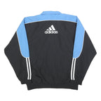 ADIDAS Mens Black & Blue Sports Track Jacket XL Polyester Zip Athletic